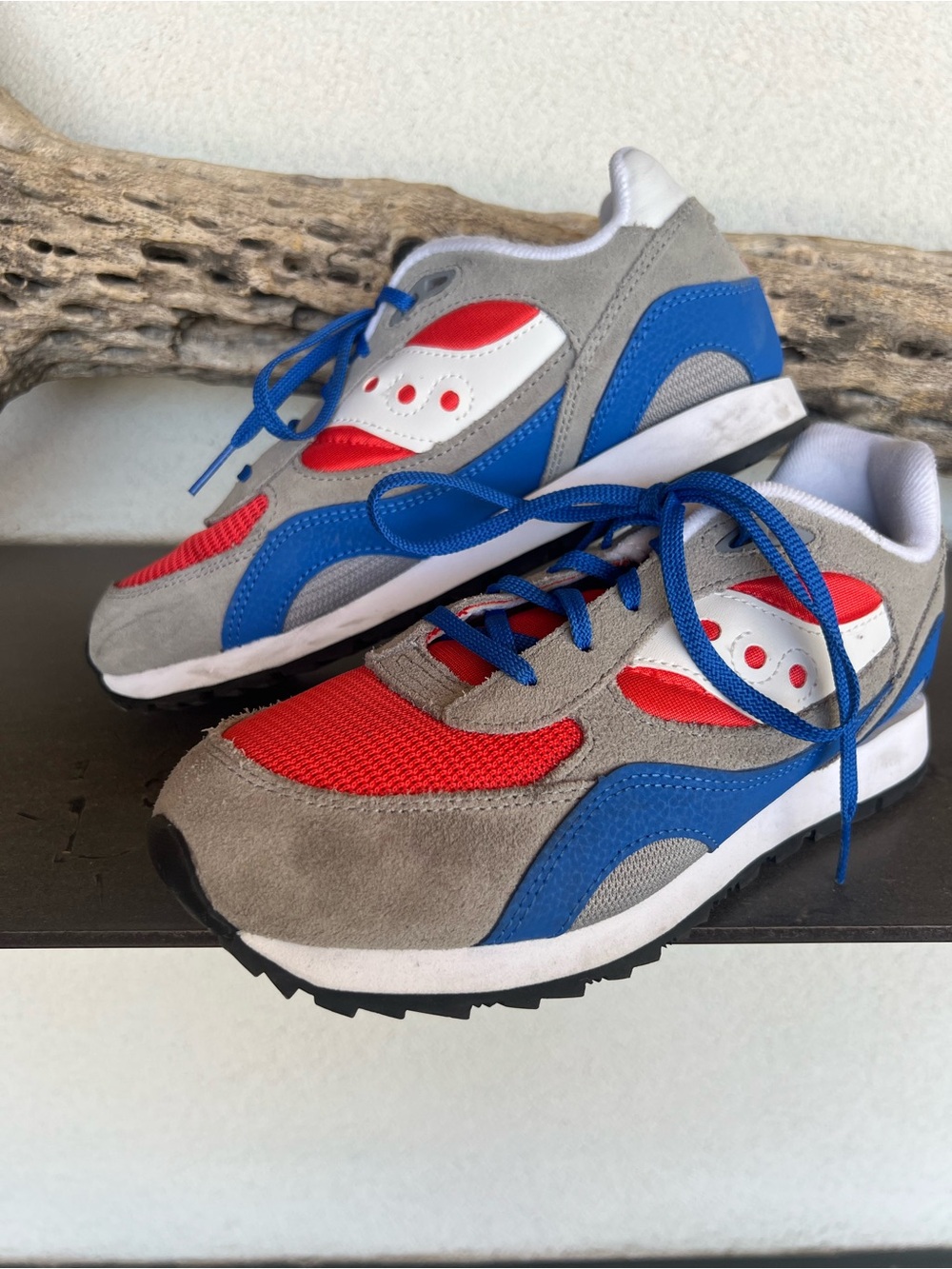 Saucony Red, Blue & Gray Athletic Sneakers Womens